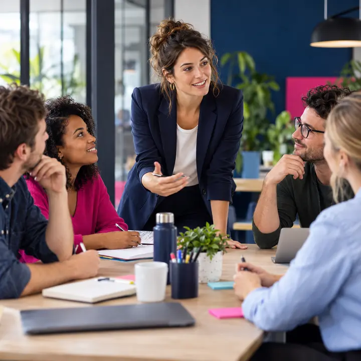 Équipe qui travaille à l’organisation d’un projet